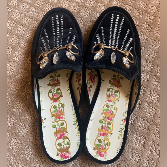 Authentic Gucci Velvet Crystals Loafer size 36 - Picture 3 of 8